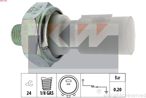 KW 500 182 - Датчик, давление масла autosila-amz.com