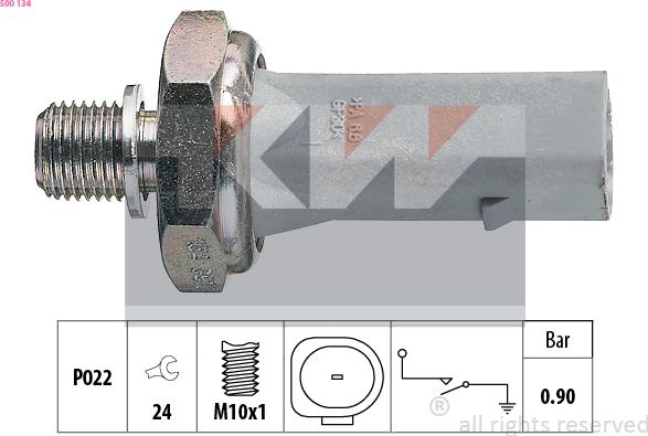 KW 500 134 - Датчик, давление масла autosila-amz.com