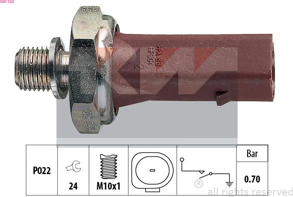 KW 500 132 - Датчик, давление масла autosila-amz.com