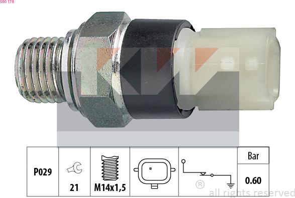 KW 500 178 - Датчик, давление масла autosila-amz.com