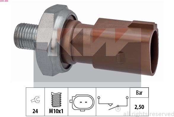 KW 500 205 - Датчик, давление масла autosila-amz.com