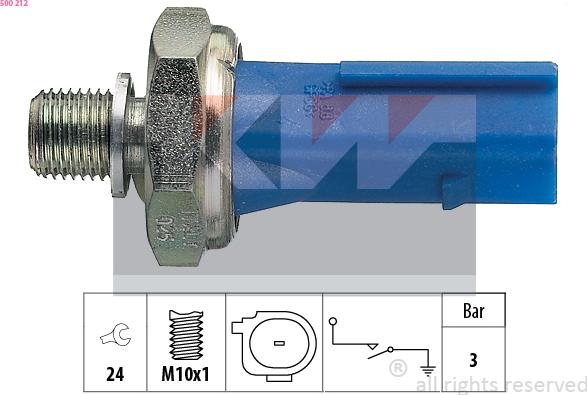 KW 500 212 - Датчик, давление масла autosila-amz.com