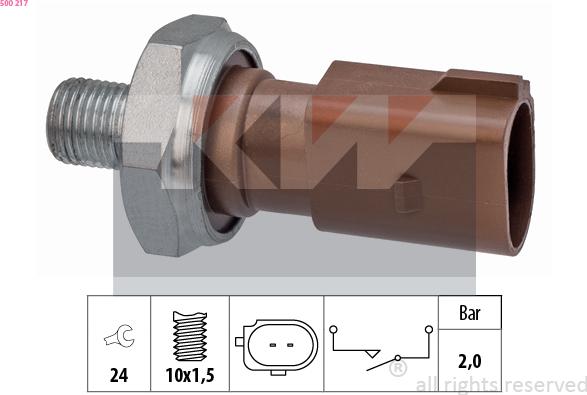 KW 500 217 - Датчик, давление масла autosila-amz.com