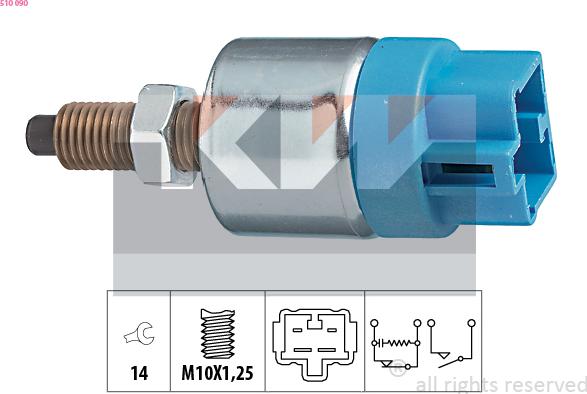 KW 510 090 - Выключатель фонаря сигнала торможения autosila-amz.com