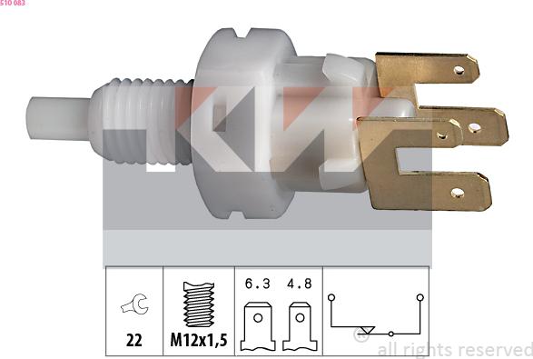 KW 510 083 - Выключатель фонаря сигнала торможения autosila-amz.com