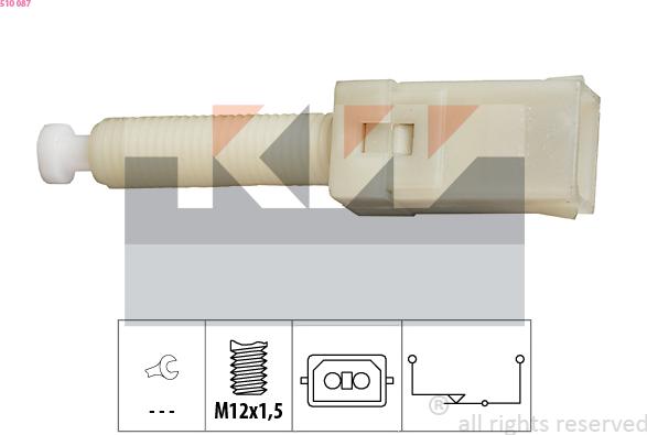 KW 510 087 - Выключатель фонаря сигнала торможения autosila-amz.com