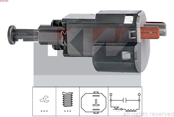 KW 510 155 - Выключатель фонаря сигнала торможения autosila-amz.com