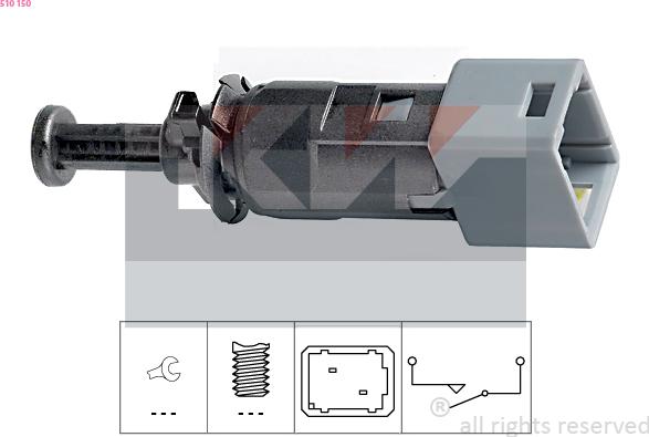 KW 510 150 - Выключатель фонаря сигнала торможения autosila-amz.com