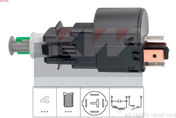 KW 510 163 - Выключатель фонаря сигнала торможения autosila-amz.com
