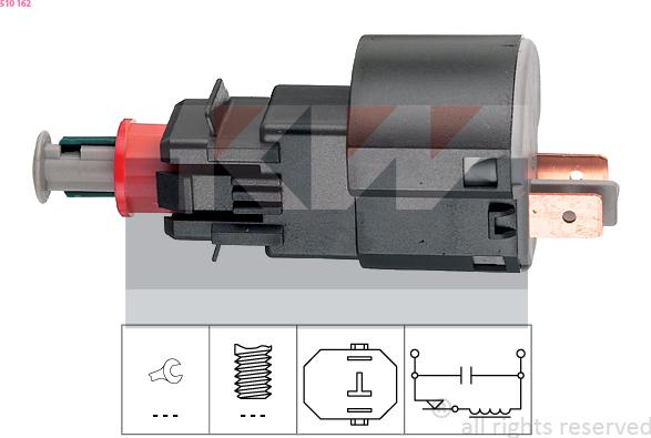KW 510 162 - Выключатель фонаря сигнала торможения autosila-amz.com