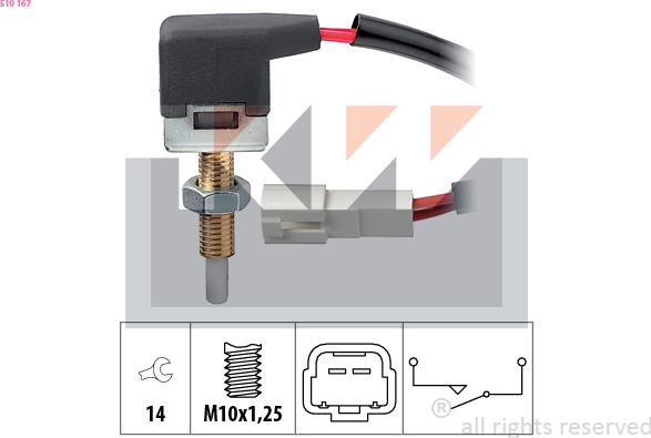 KW 510 167 - Выключатель, привод сцепления (Tempomat) autosila-amz.com