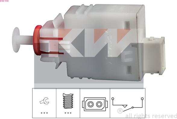 KW 510 110 - Выключатель, привод сцепления (Tempomat) autosila-amz.com