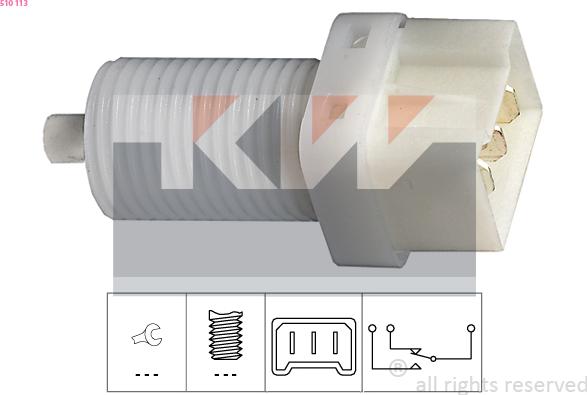 KW 510 113 - Выключатель фонаря сигнала торможения autosila-amz.com
