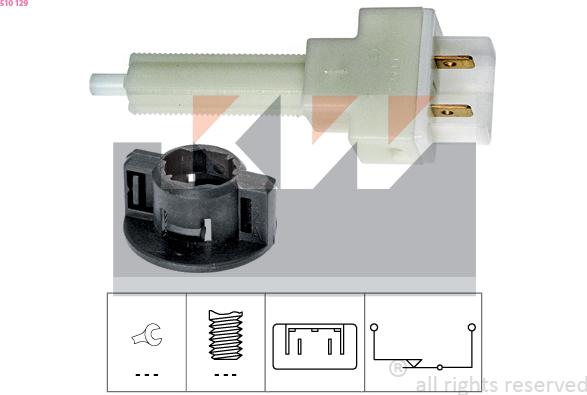 KW 510 129 - Выключатель фонаря сигнала торможения autosila-amz.com