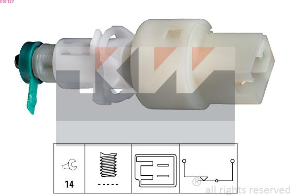 KW 510 127 - Выключатель фонаря сигнала торможения autosila-amz.com