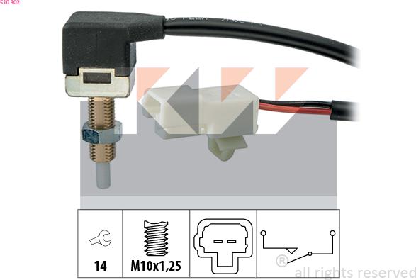 KW 510 302 - Выключатель, привод сцепления (Tempomat) autosila-amz.com