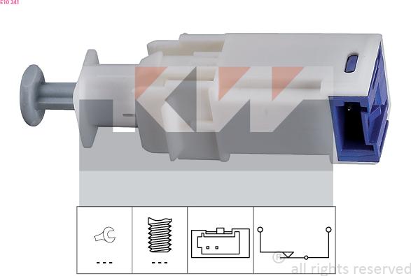 KW 510 241 - Выключатель, привод сцепления (Tempomat) autosila-amz.com