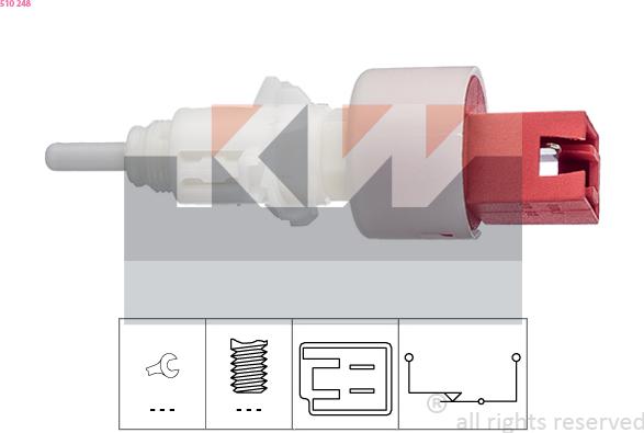 KW 510 248 - Выключатель, привод сцепления (Tempomat) autosila-amz.com