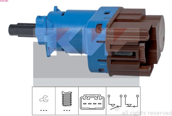 KW 510 247 - Выключатель фонаря сигнала торможения autosila-amz.com