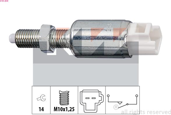 KW 510 259 - Выключатель, привод сцепления (Tempomat) autosila-amz.com