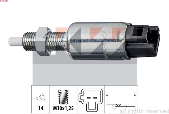 KW 510 287 - Выключатель, привод сцепления (Tempomat) autosila-amz.com