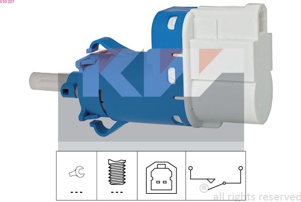 KW 510 237 - Выключатель фонаря сигнала торможения autosila-amz.com