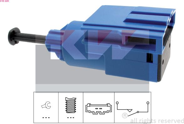 KW 510 220 - Выключатель, привод сцепления (Tempomat) autosila-amz.com