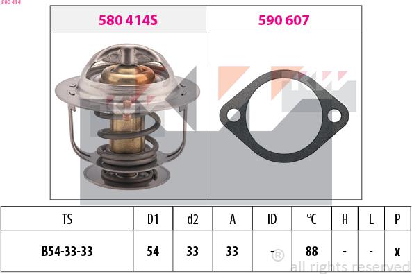 KW 580 414 - Термостат охлаждающей жидкости / корпус autosila-amz.com