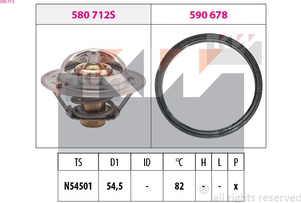 KW 580 713 - Термостат охлаждающей жидкости / корпус autosila-amz.com