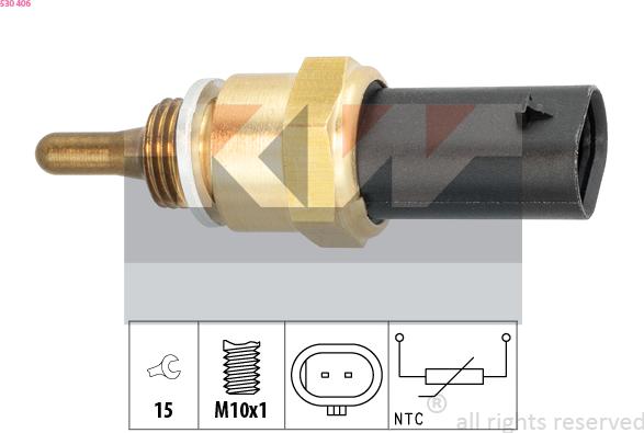 KW 530 406 - Датчик, температура масла autosila-amz.com