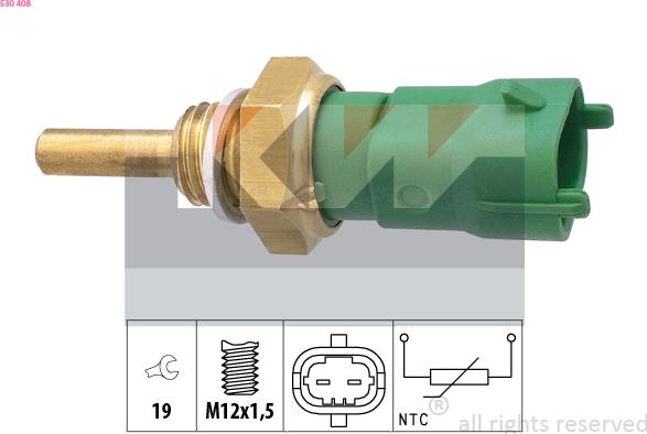 KW 530 408 - Датчик, температура топлива autosila-amz.com