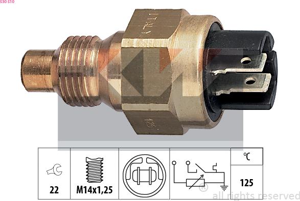 KW 530 510 - Датчик, температура охлаждающей жидкости autosila-amz.com