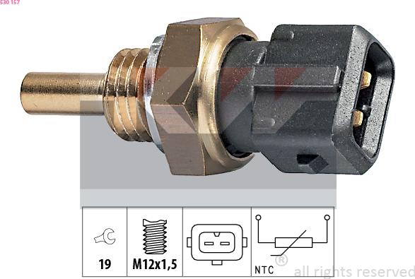 KW 530 157 - Датчик, температура охлаждающей жидкости autosila-amz.com