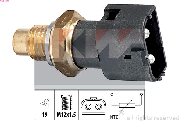 KW 530 109 - Датчик, температура охлаждающей жидкости autosila-amz.com