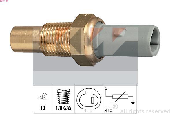 KW 530 184 - Датчик, температура охлаждающей жидкости autosila-amz.com