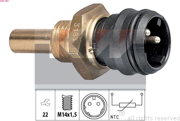 KW 530 183 - Датчик, температура охлаждающей жидкости autosila-amz.com