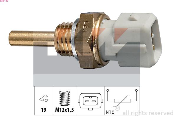 KW 530 127 - Датчик, температура охлаждающей жидкости autosila-amz.com