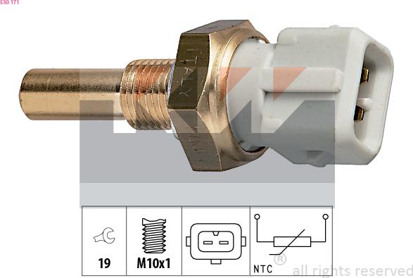 KW 530 171 - Датчик, температура охлаждающей жидкости autosila-amz.com