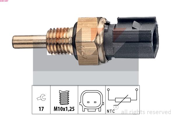 KW 530 347 - Датчик, температура охлаждающей жидкости autosila-amz.com