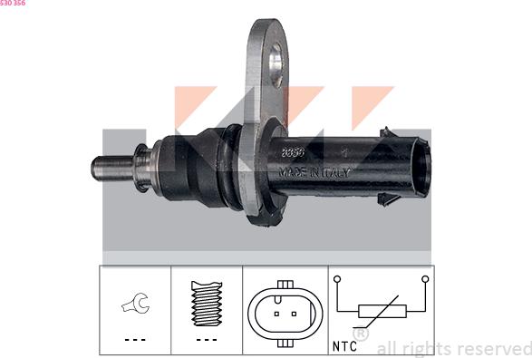 KW 530 356 - Датчик, температура масла autosila-amz.com