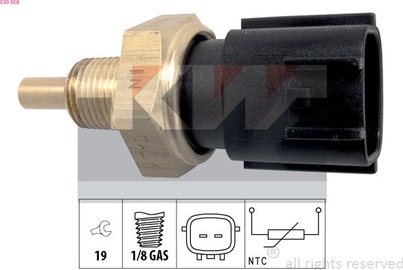 KW 530 358 - Датчик, температура масла autosila-amz.com