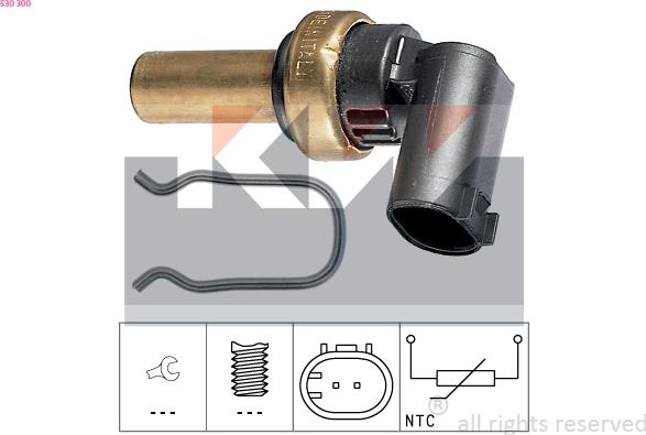 KW 530 300 - Датчик, температура масла autosila-amz.com