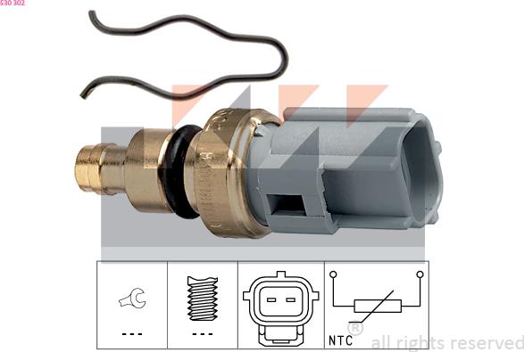 KW 530 302 - Датчик, температура охлаждающей жидкости autosila-amz.com