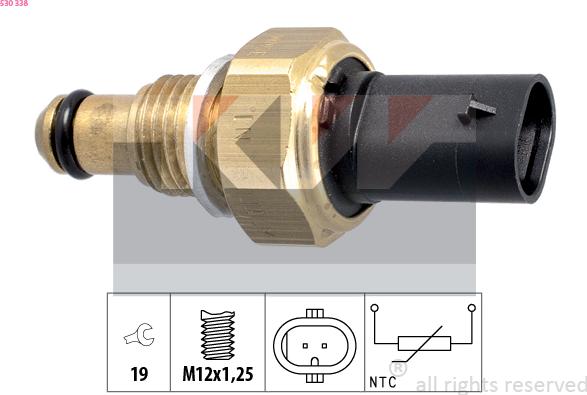 KW 530 338 - Датчик, температура топлива autosila-amz.com