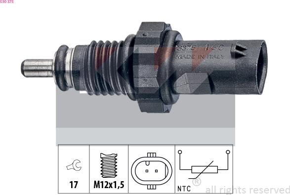 KW 530 375 - Датчик, температура охлаждающей жидкости autosila-amz.com