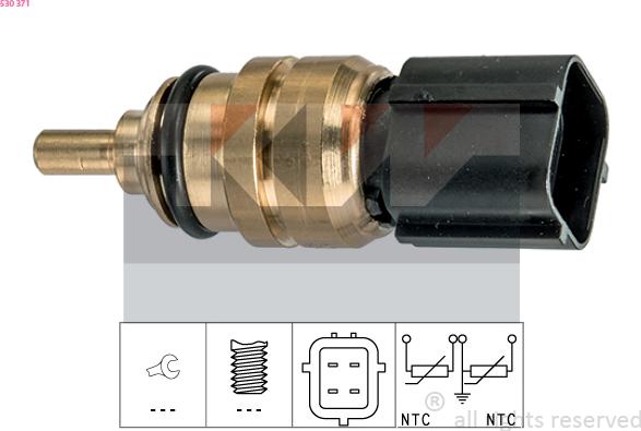 KW 530 371 - Датчик, температура охлаждающей жидкости autosila-amz.com