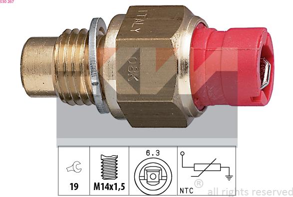 KW 530 267 - Датчик, температура масла autosila-amz.com