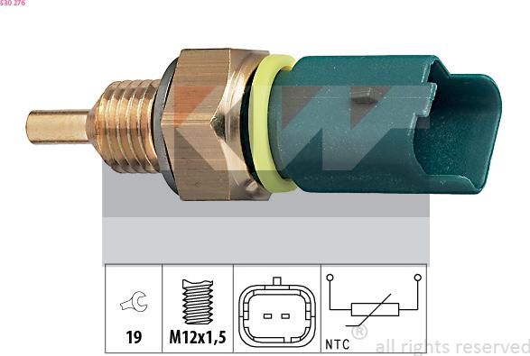 KW 530 276 - Датчик, температура охлаждающей жидкости autosila-amz.com