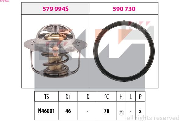 KW 579 994 - Термостат охлаждающей жидкости / корпус autosila-amz.com