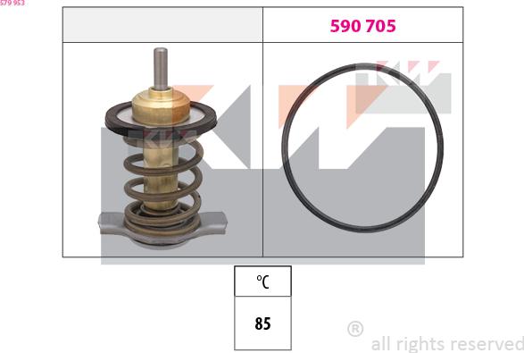 KW 579 953 - Термостат охлаждающей жидкости / корпус autosila-amz.com